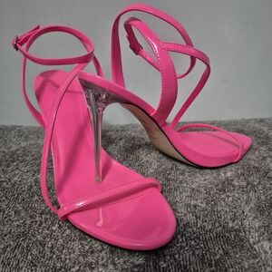 AAJ AMINAH Vibrant Pink Strappy Heels